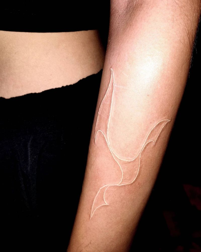 30 Pretty White Ink Tattoos You Must Try