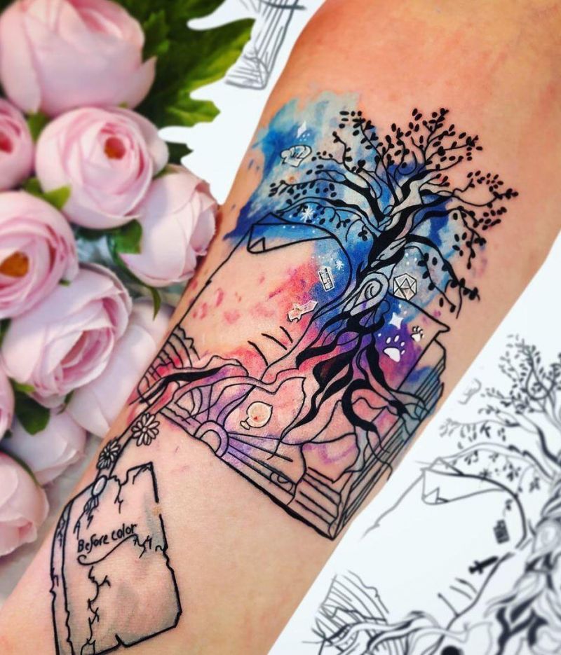 30 Pretty Aquarelle Tattoos You Will Love