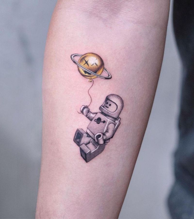 30 Pretty Lego Tattoos to Inspire You