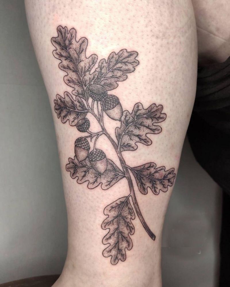 30 Pretty Oak Tattoos to Inspire You