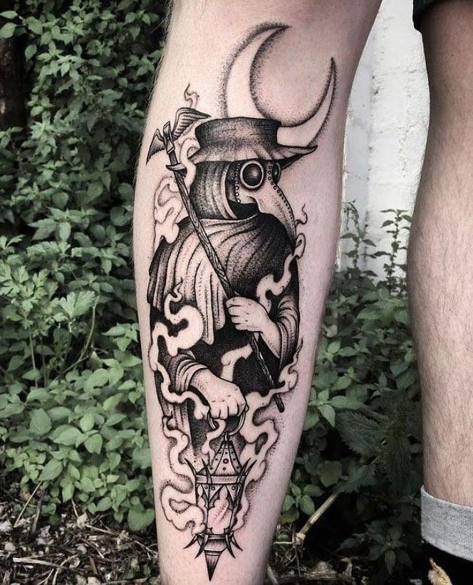 30 Pretty Plague Doctor Tattoos You Will Love