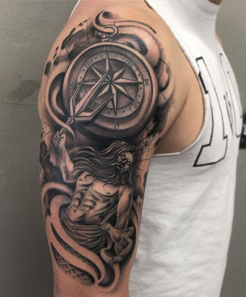 30 Pretty Poseidon Tattoos You Will Love