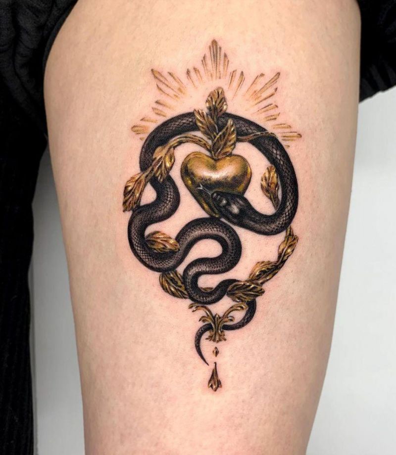 30 Pretty Gold Tattoos to Inspire You