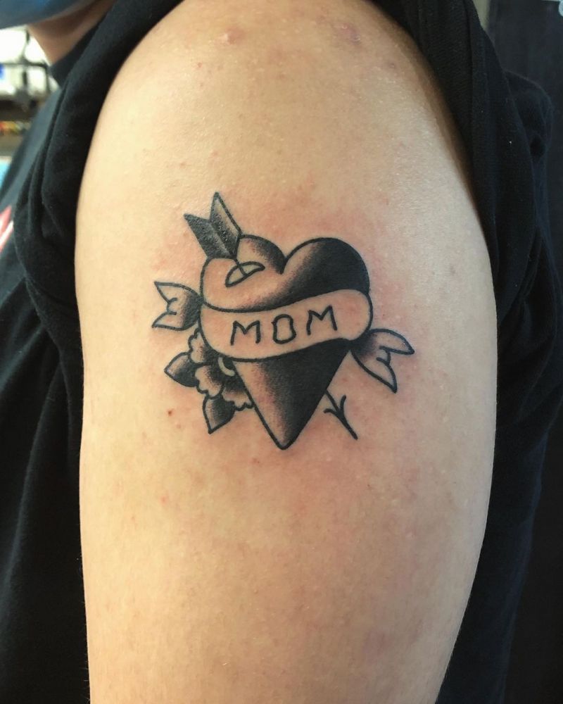 30 Pretty Mom Heart Tattoos You Must Try