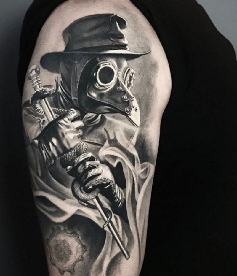 30 Pretty Plague Doctor Tattoos You Will Love