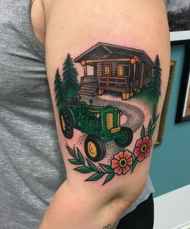 30 Perfect Tractor Tattoos to Inspire You