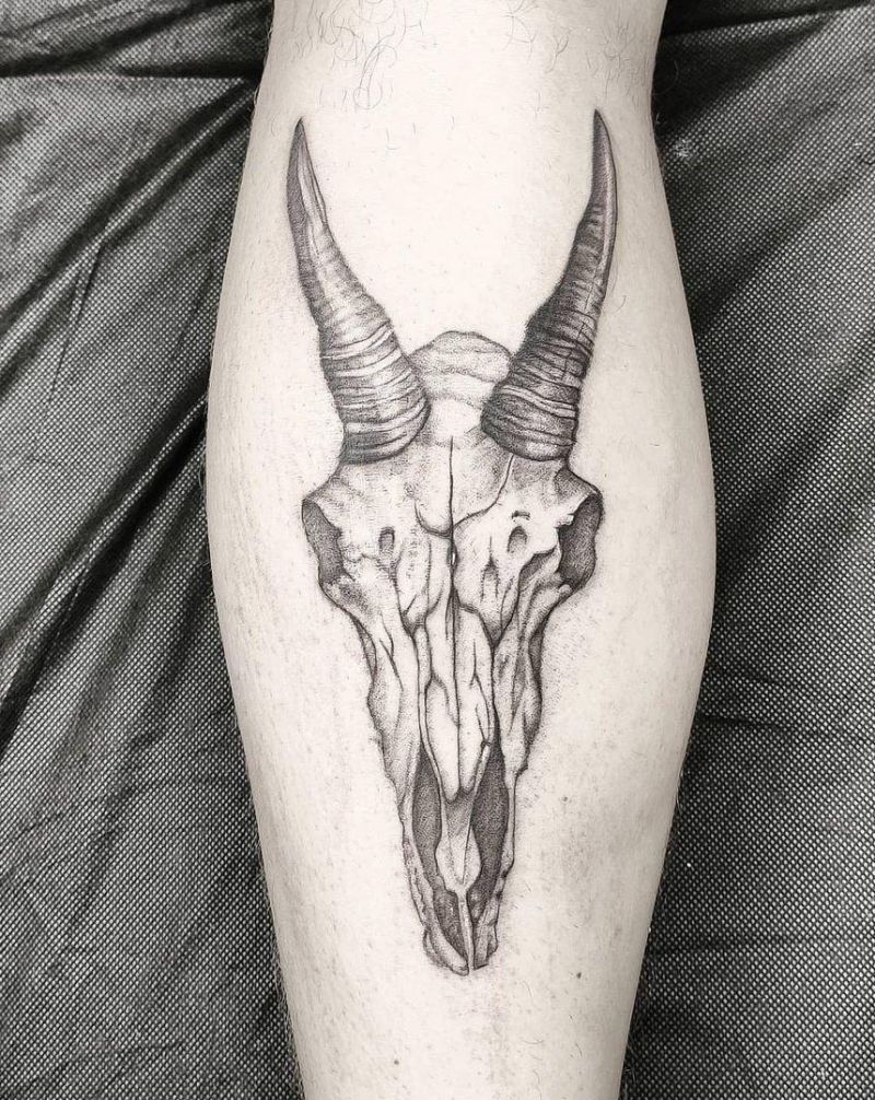 30 Pretty Goat Skull Tattoos You Must Try