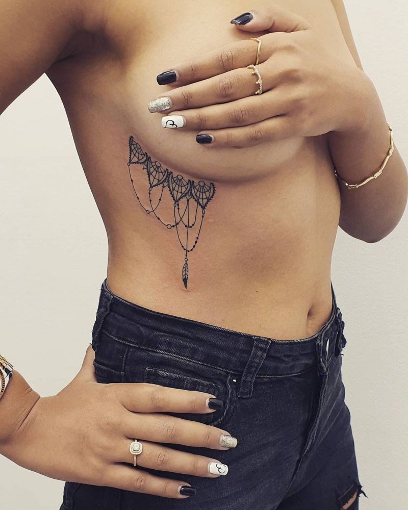 30 Pretty Lace Tattoos That Make You Excited