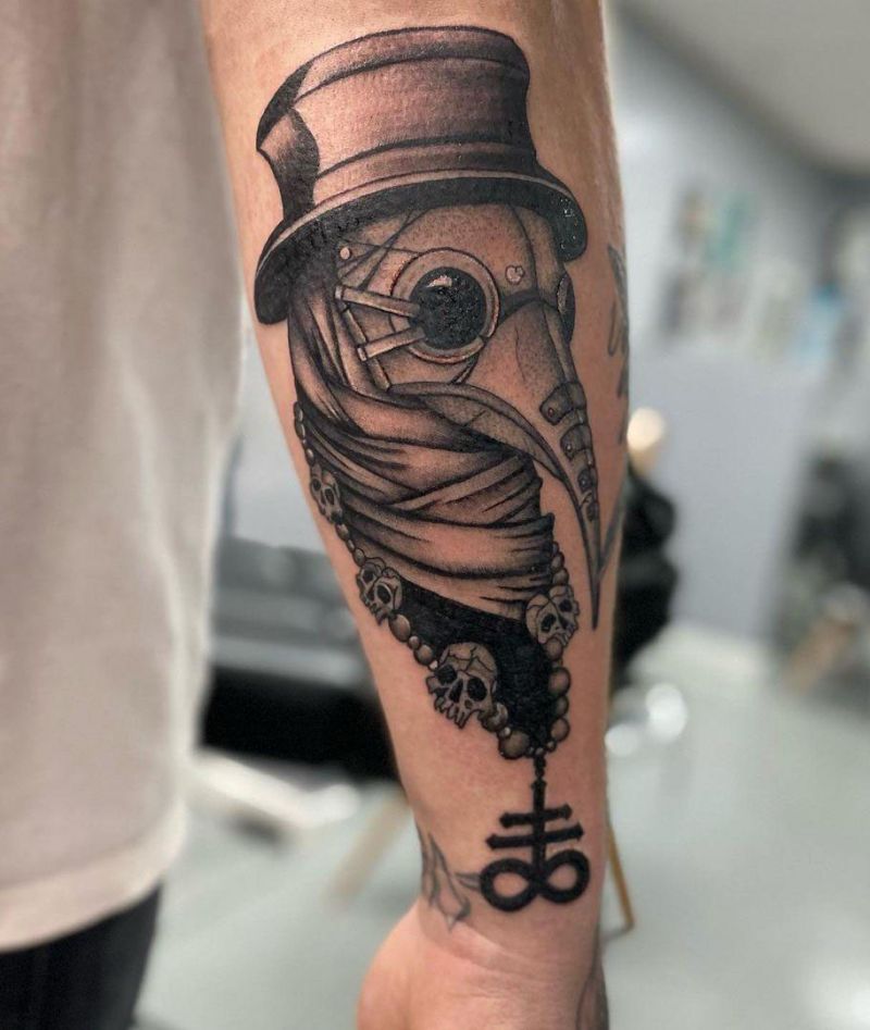 30 Pretty Plague Doctor Tattoos You Will Love