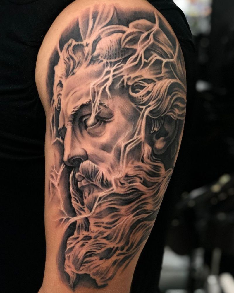 30 Pretty Poseidon Tattoos You Will Love