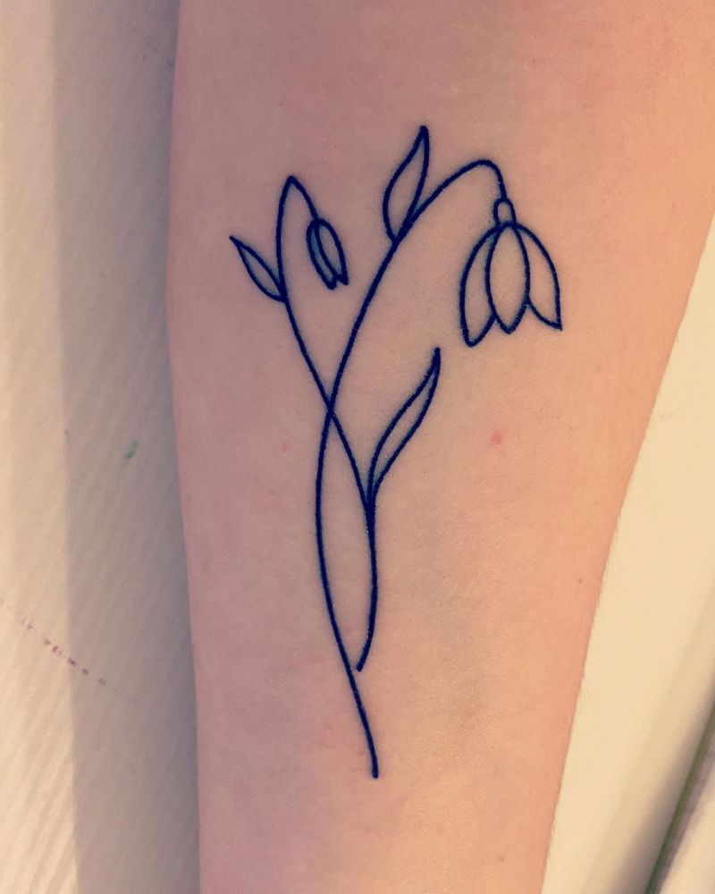 30 Pretty Snowdrop Tattoos to Inspire You