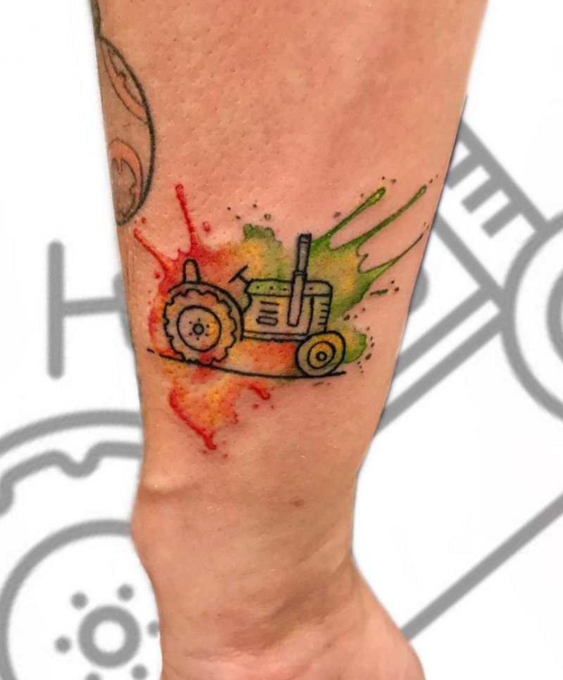 30 Perfect Tractor Tattoos to Inspire You