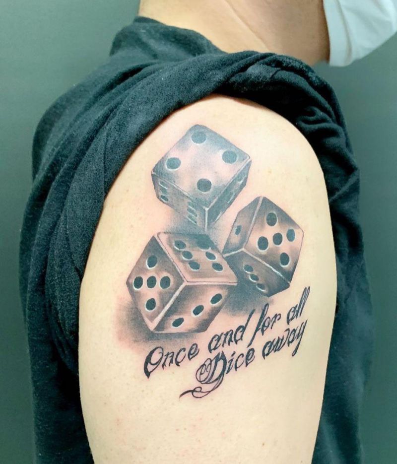 30 Pretty Dice Tattoos Hope to Bring You Luck