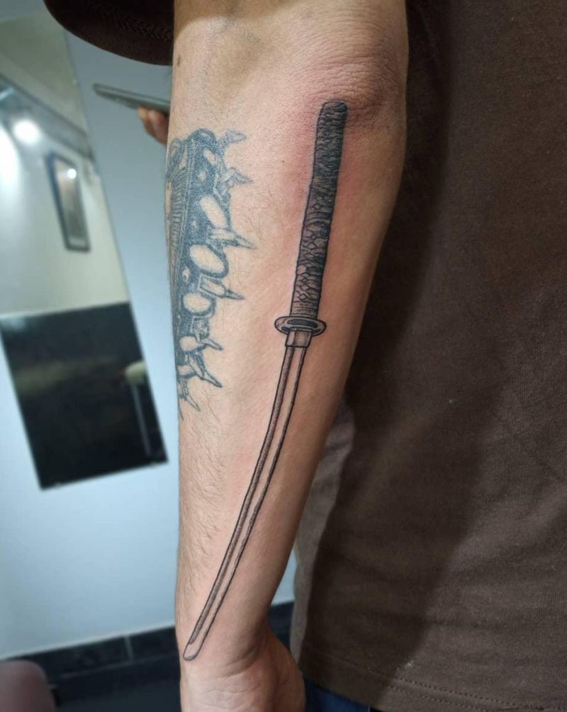 30 Pretty Katana Tattoos You Will Love