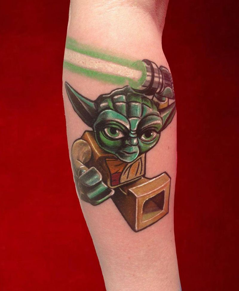 30 Pretty Lego Tattoos to Inspire You