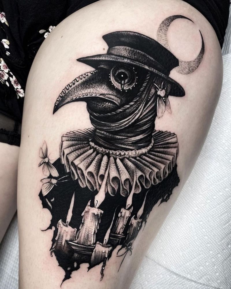 30 Pretty Plague Doctor Tattoos You Will Love