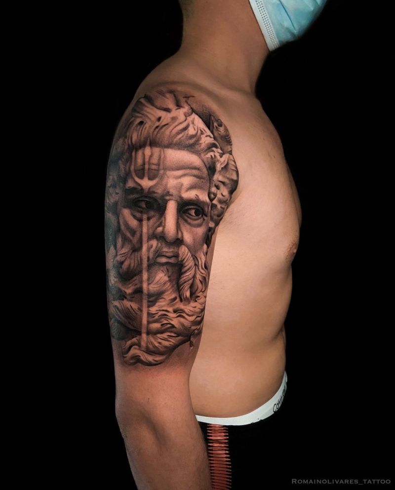 30 Pretty Poseidon Tattoos You Will Love