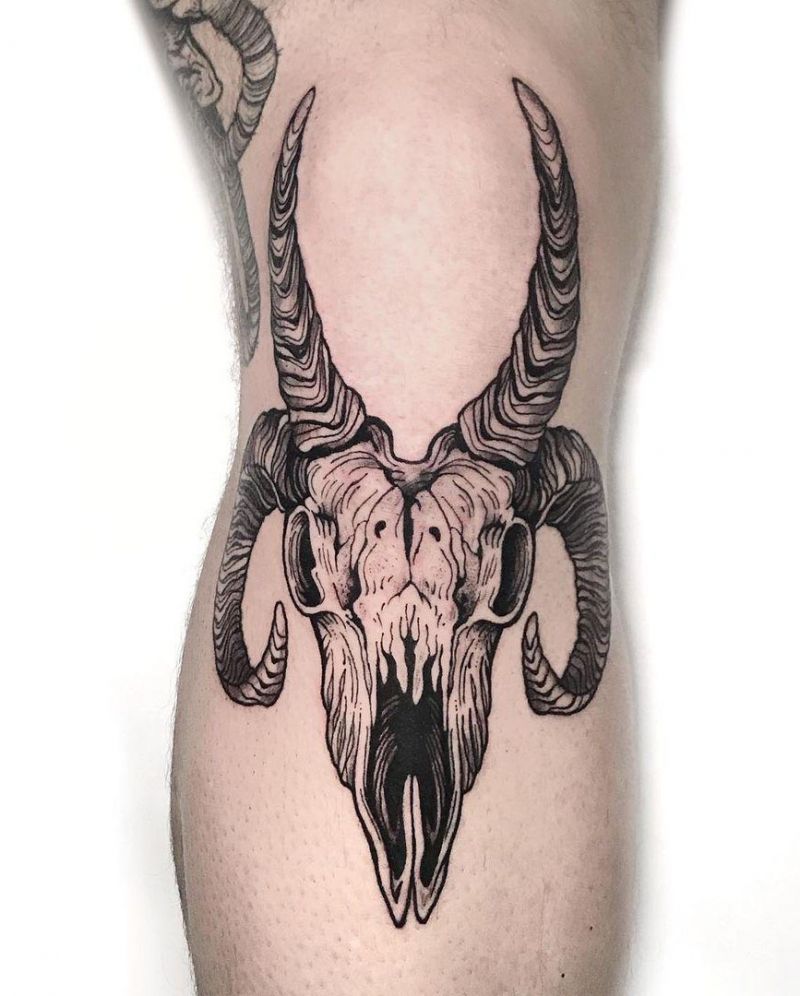 30 Pretty Goat Skull Tattoos You Must Try