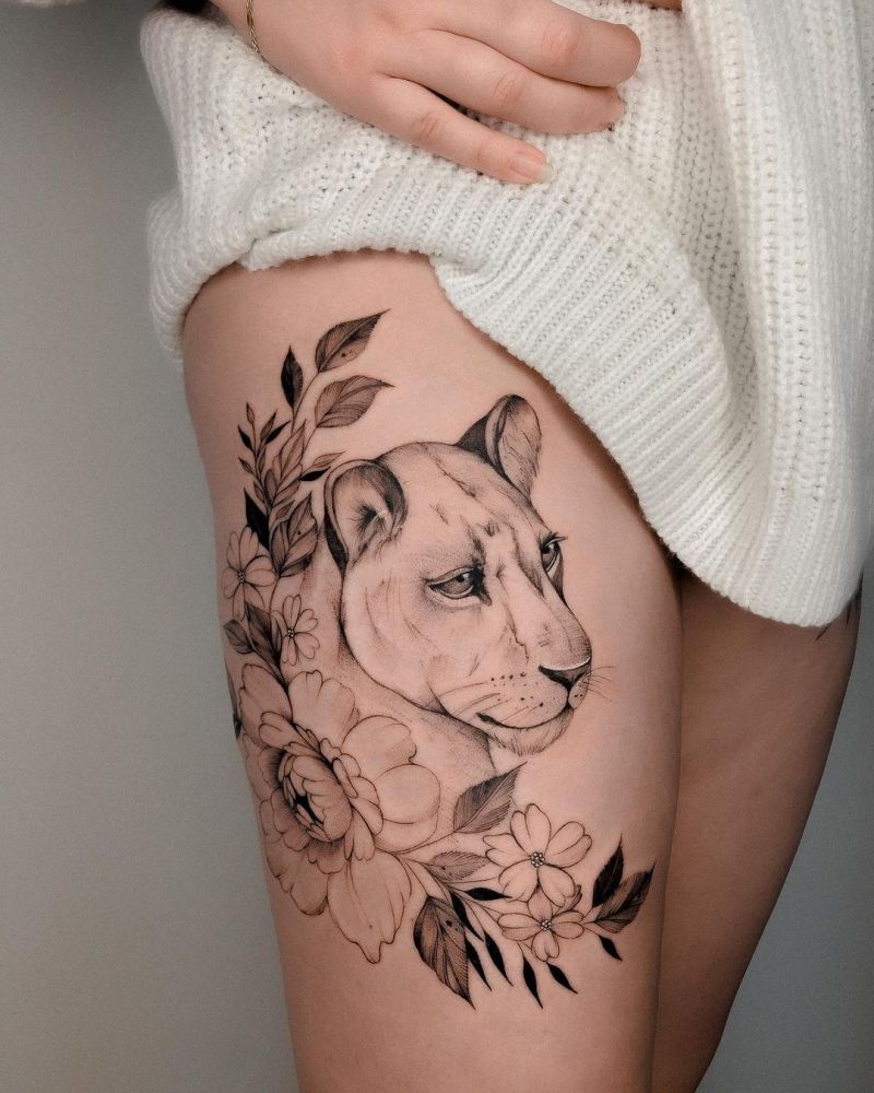 30 Perfect Lioness Tattoos You Will Love