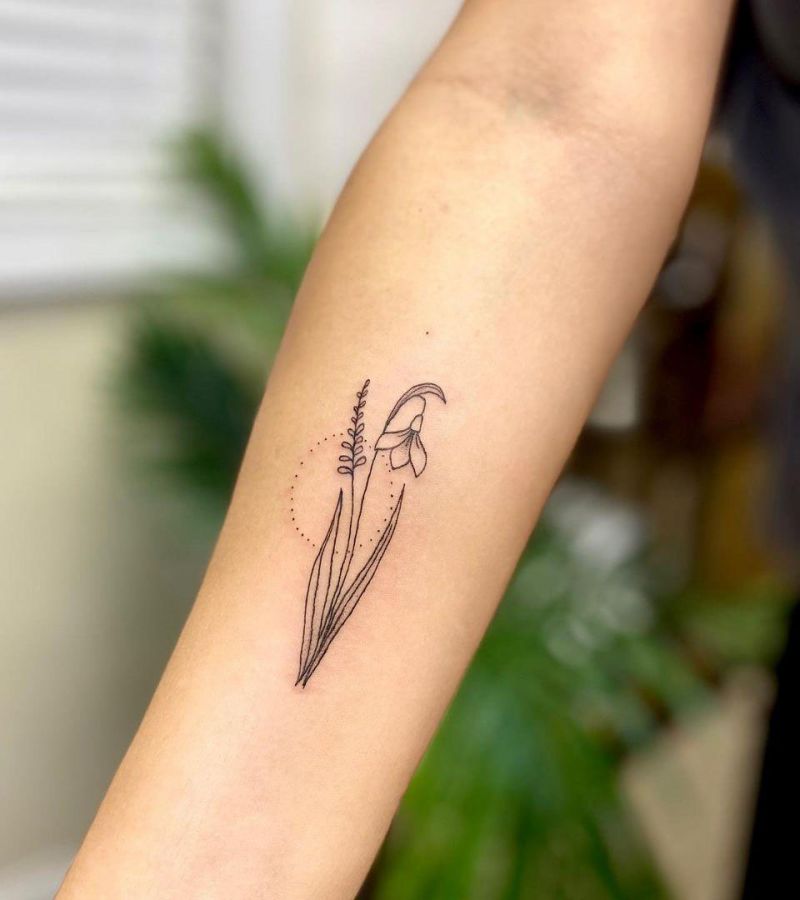 30 Pretty Snowdrop Tattoos to Inspire You