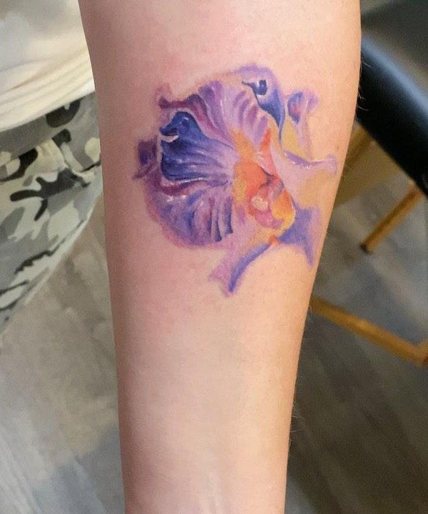 30 Pretty Watercolor Flower Tattoos You Will Love