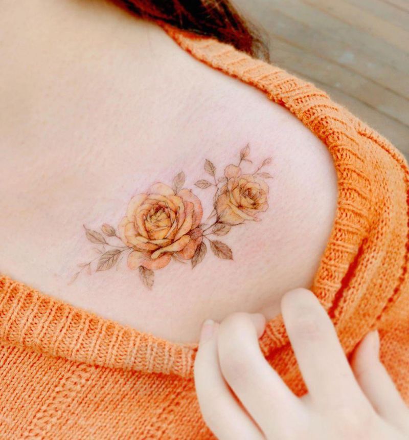 30 Pretty Yellow Rose Tattoos Make You Elegant and Beautiful