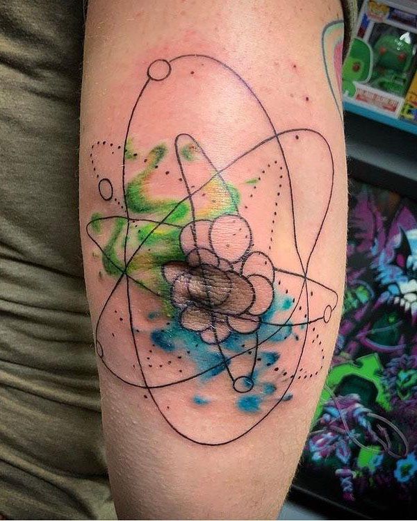 30 Pretty Atom Tattoos to Inspire You