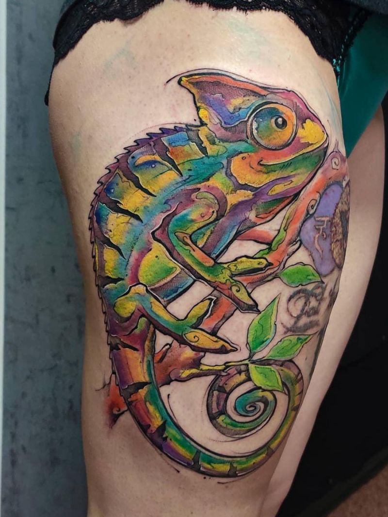 30 Pretty Chameleon Tattoos to Inspire You