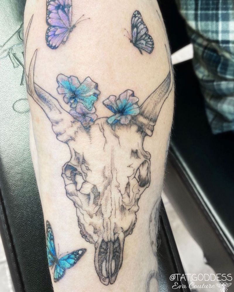 30 Pretty Goat Skull Tattoos You Must Try