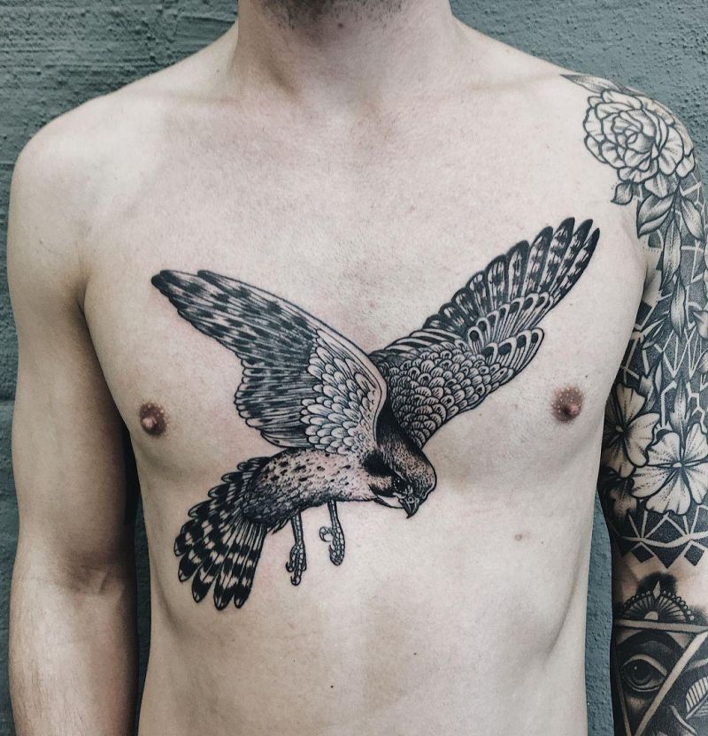 30 Pretty Kestrel Tattoos Give You an Unexpected Feeling