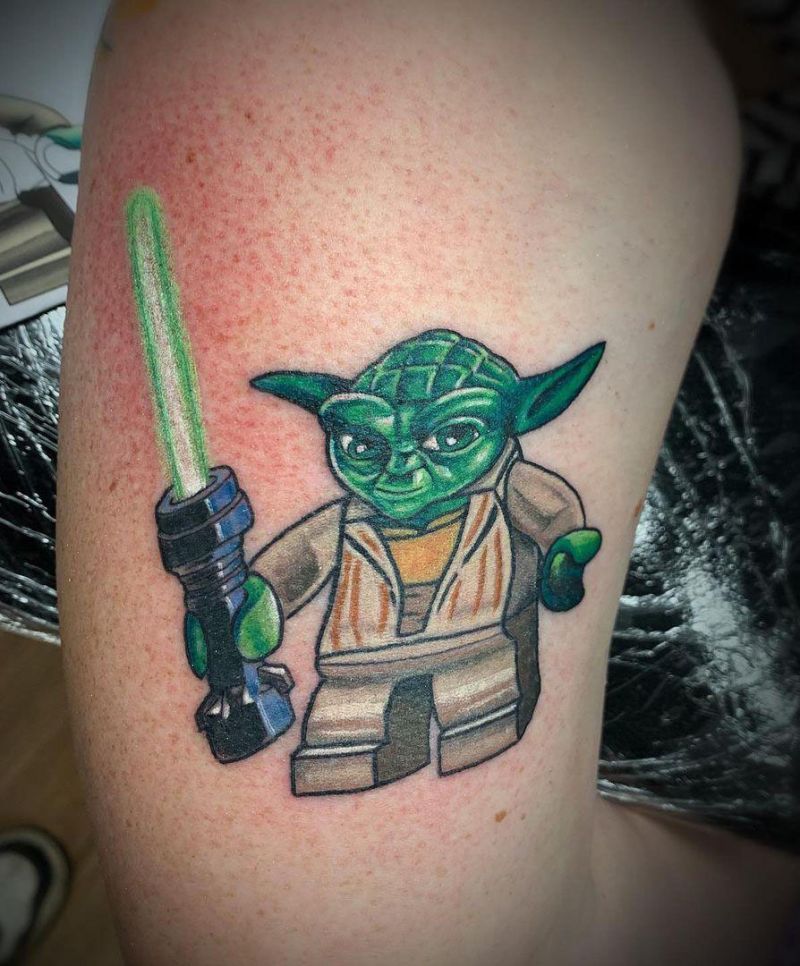 30 Pretty Lego Tattoos to Inspire You