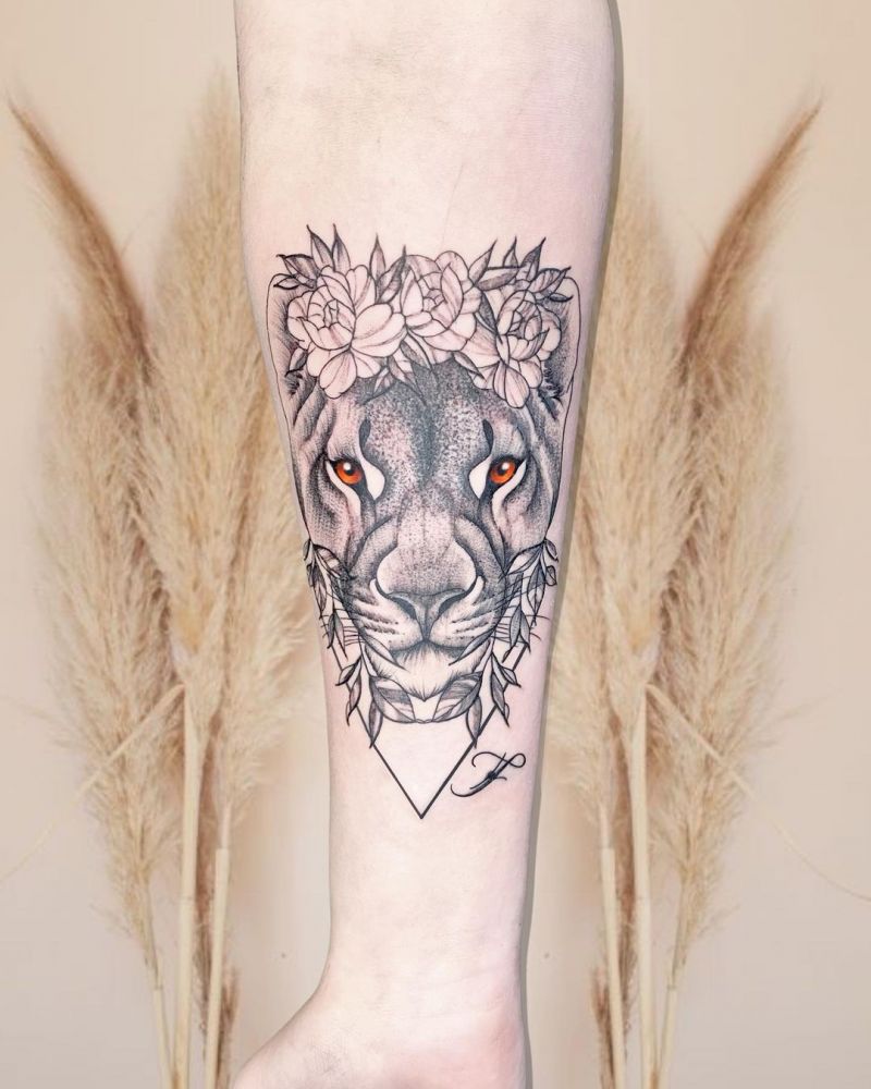 30 Perfect Lioness Tattoos You Will Love