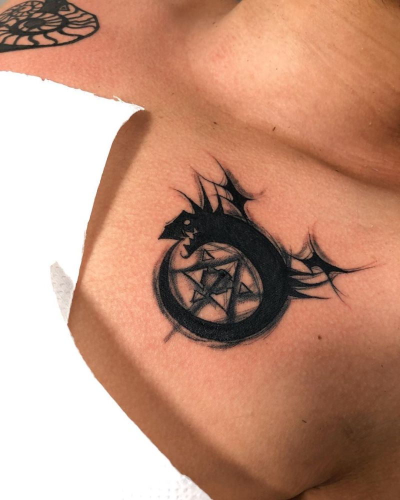 30 Pretty Ouroboros Tattoos for You to Enjoy