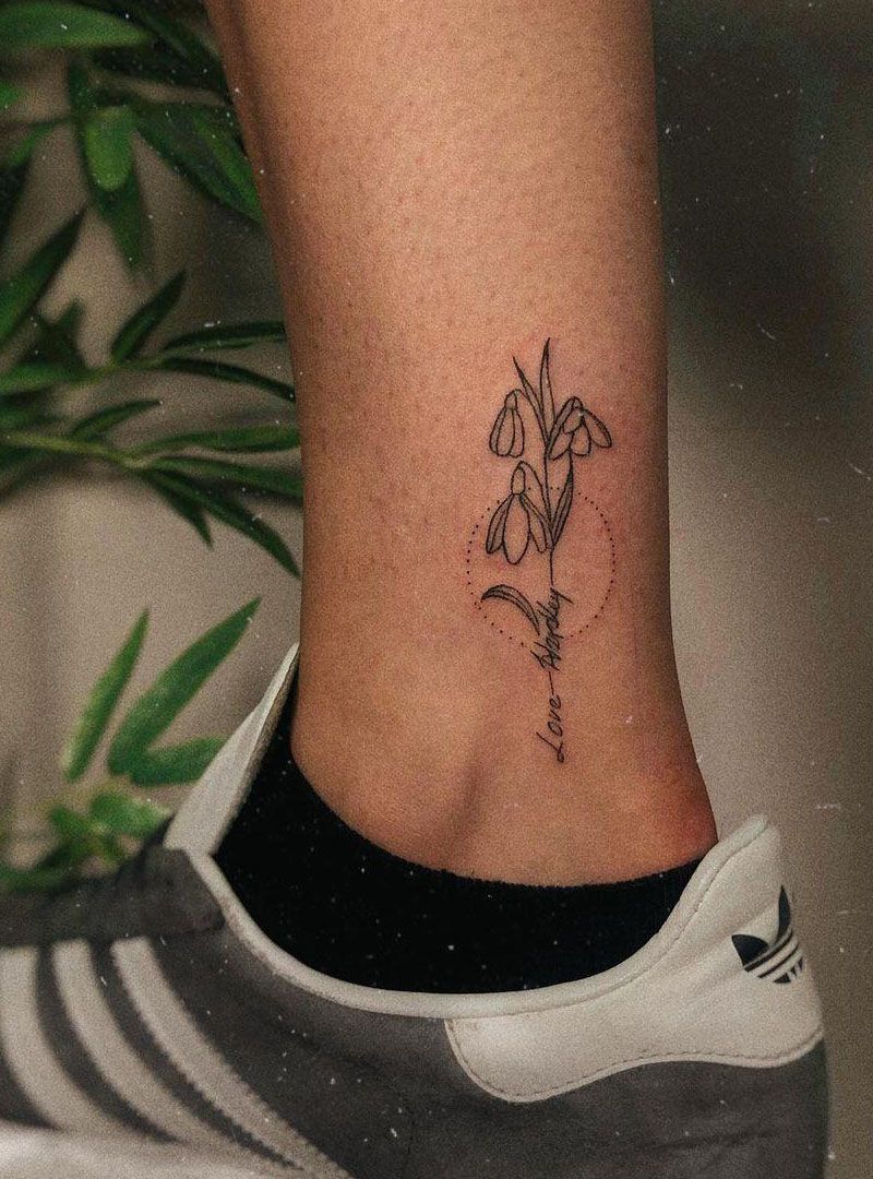 30 Pretty Snowdrop Tattoos to Inspire You