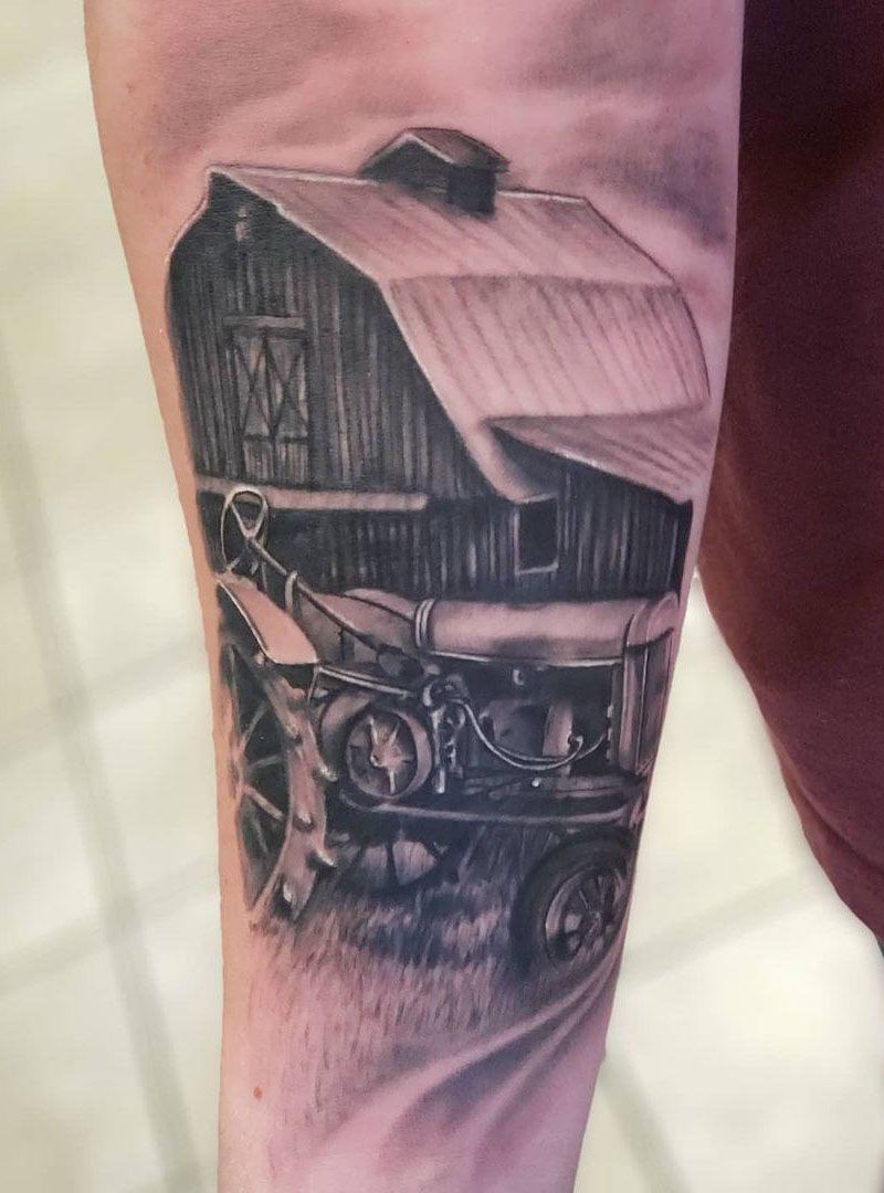 30 Perfect Tractor Tattoos to Inspire You