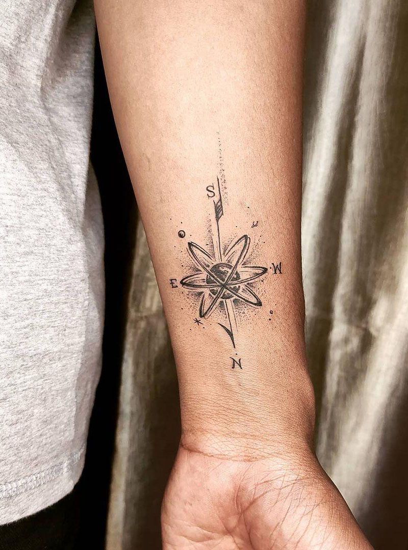 30 Pretty Atom Tattoos to Inspire You