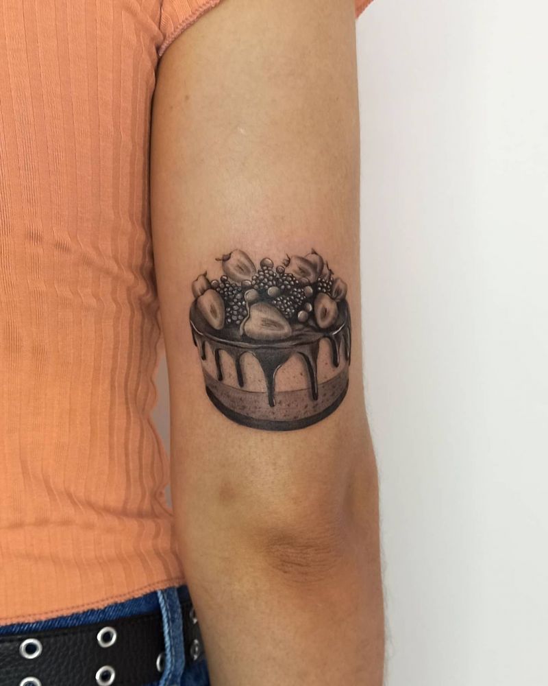 30 Pretty Cake Tattoos You Will Love
