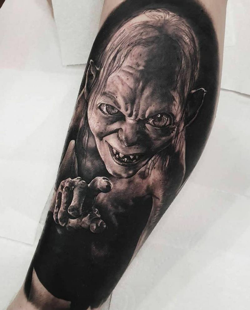 30 Pretty Gollum Tattoos to Inspire You