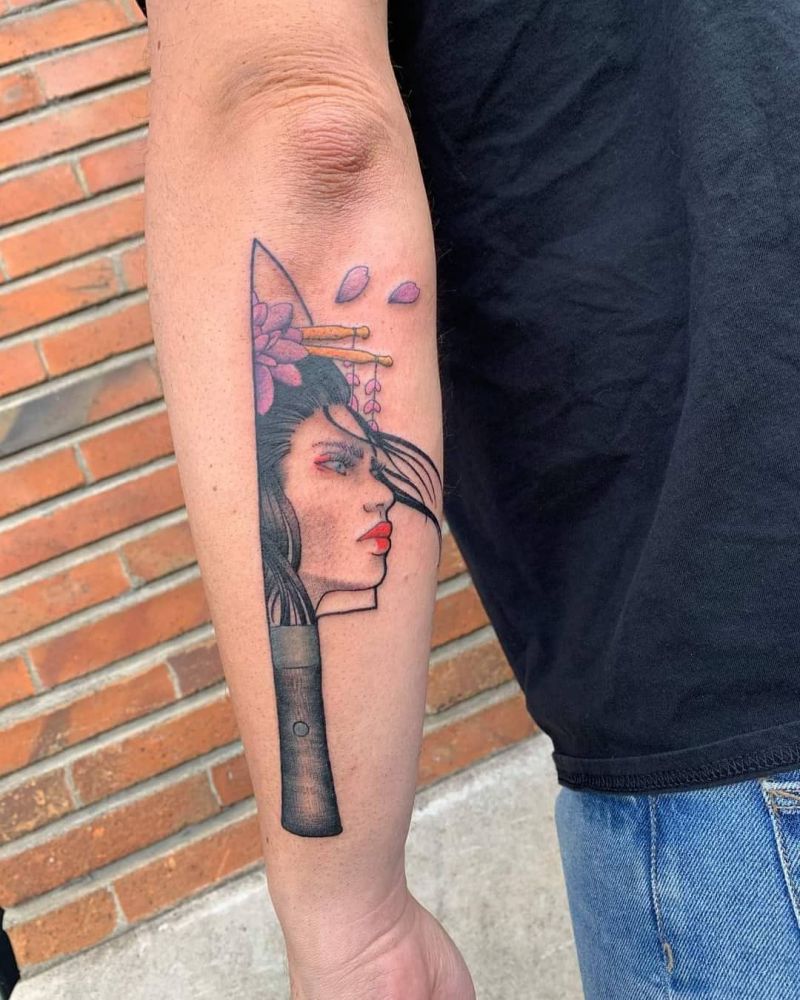 30 Pretty Knife Tattoos You Must Try