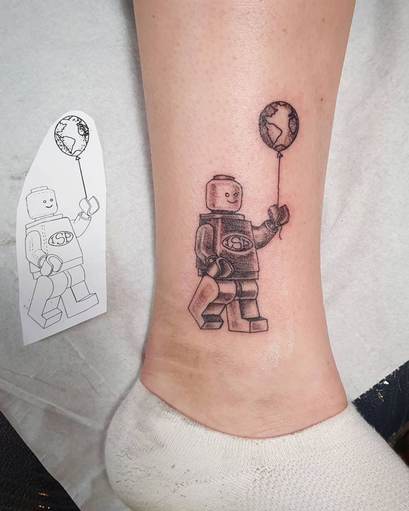 30 Pretty Lego Tattoos to Inspire You