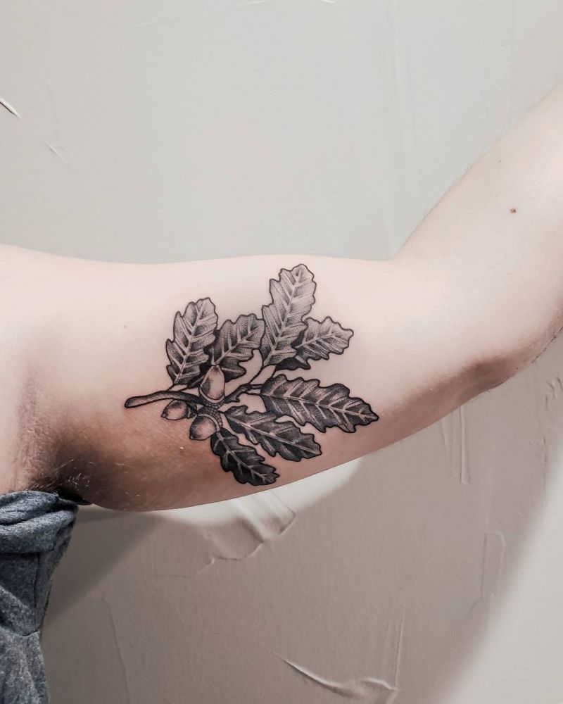 30 Pretty Oak Tattoos to Inspire You