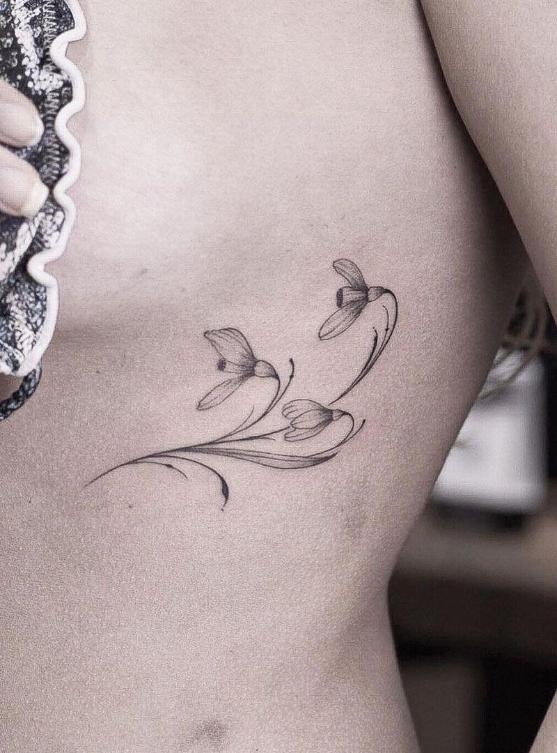 30 Pretty Snowdrop Tattoos to Inspire You