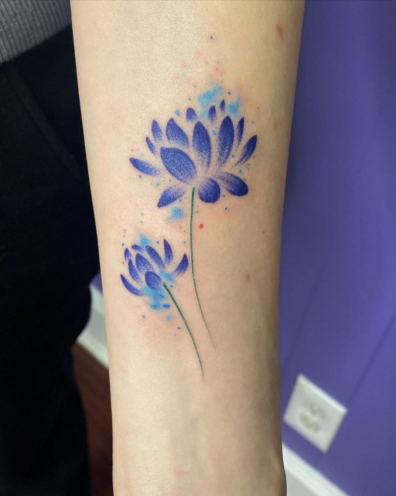 30 Pretty Watercolor Flower Tattoos You Will Love