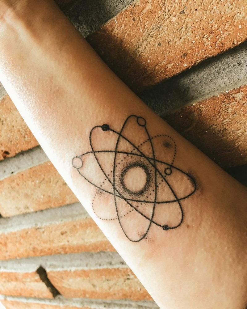 30 Pretty Atom Tattoos to Inspire You