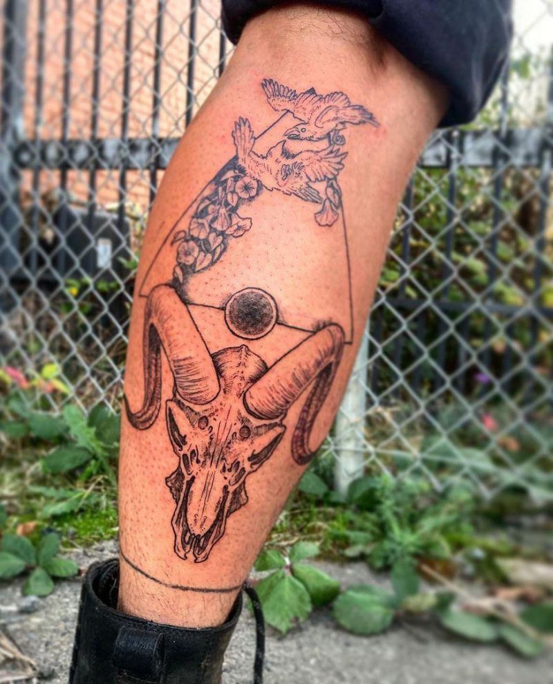 30 Pretty Goat Skull Tattoos You Must Try