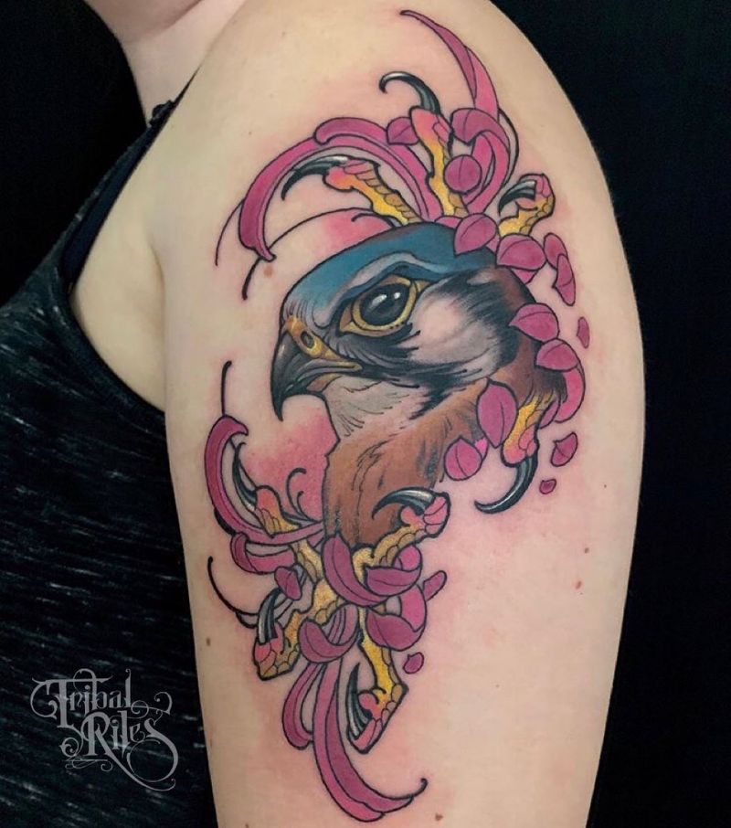 30 Pretty Kestrel Tattoos Give You an Unexpected Feeling