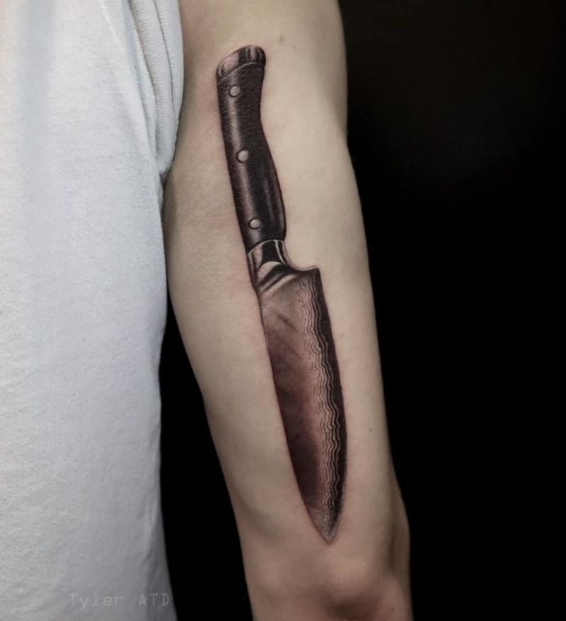 30 Pretty Knife Tattoos You Must Try