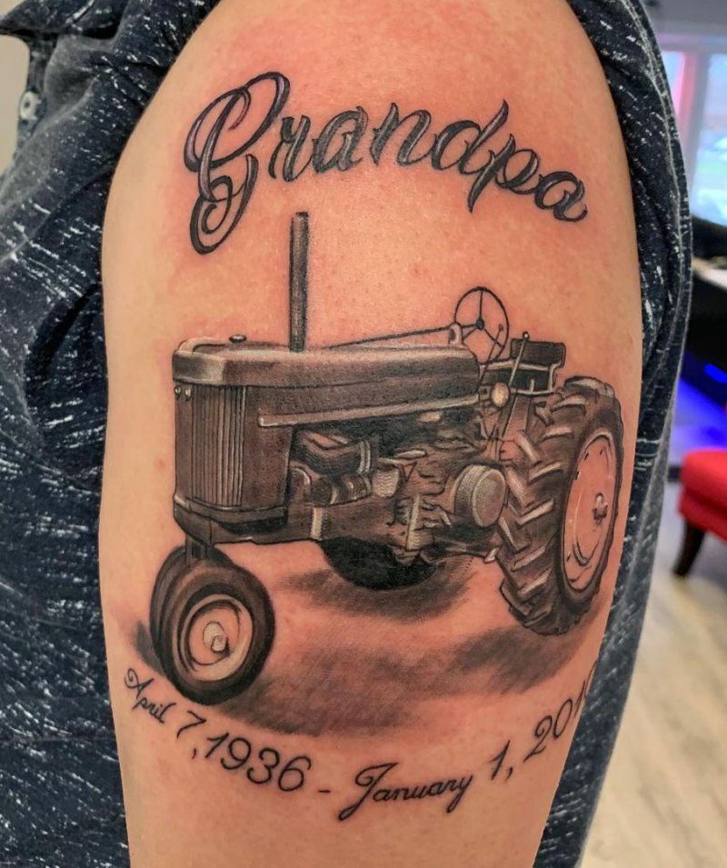 30 Perfect Tractor Tattoos to Inspire You