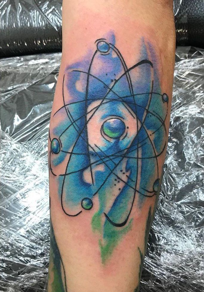 30 Pretty Atom Tattoos to Inspire You