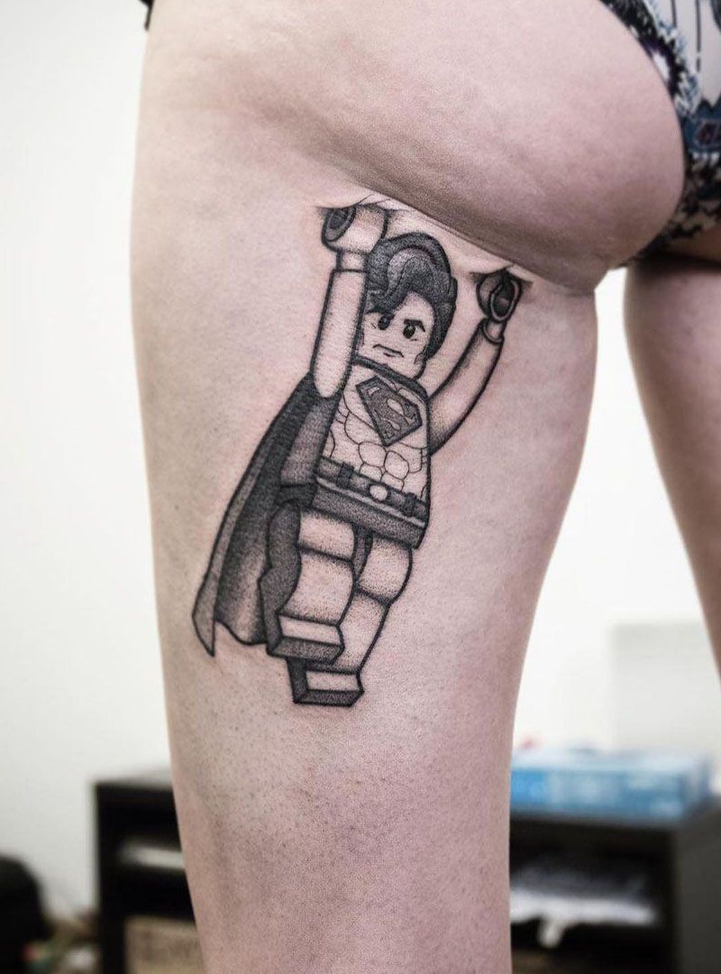 30 Pretty Lego Tattoos to Inspire You